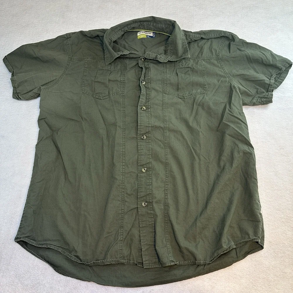 Magellan Adventure Gear Mag‎ Shield Men's Short Sleeve Shirt Green Size XL